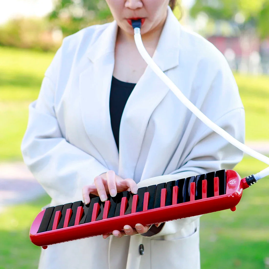 32-Key Portable Melodica with Windpipe and Backstrap