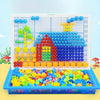 Pegboard Building Set – Colorful STEM Learning Toy with Beads and Rubber Stoppers