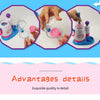 A DIY animal balloon craft kit showing hands assembling a pink octopus and monster figure with clear balloons.