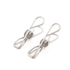 Silver realistic snake prank toy with string and clip
