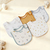 Soft Cotton Baby Bibs (5-Pack) with U-Shaped Catch-All Design