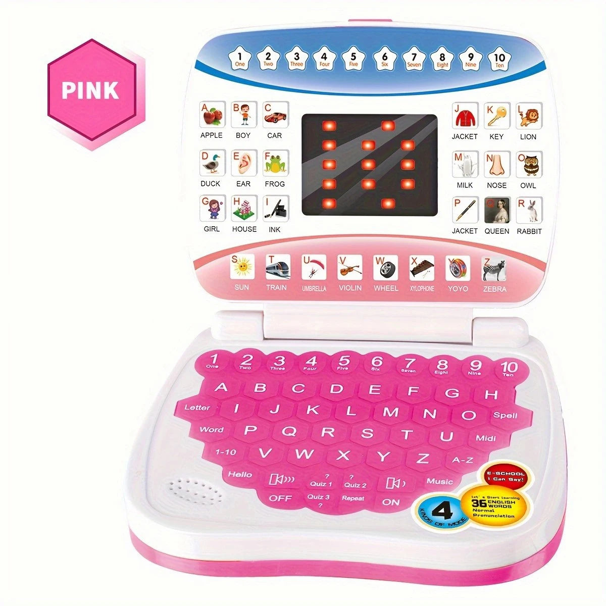 Interactive Learning Computer Toy for Kids with Music & Games