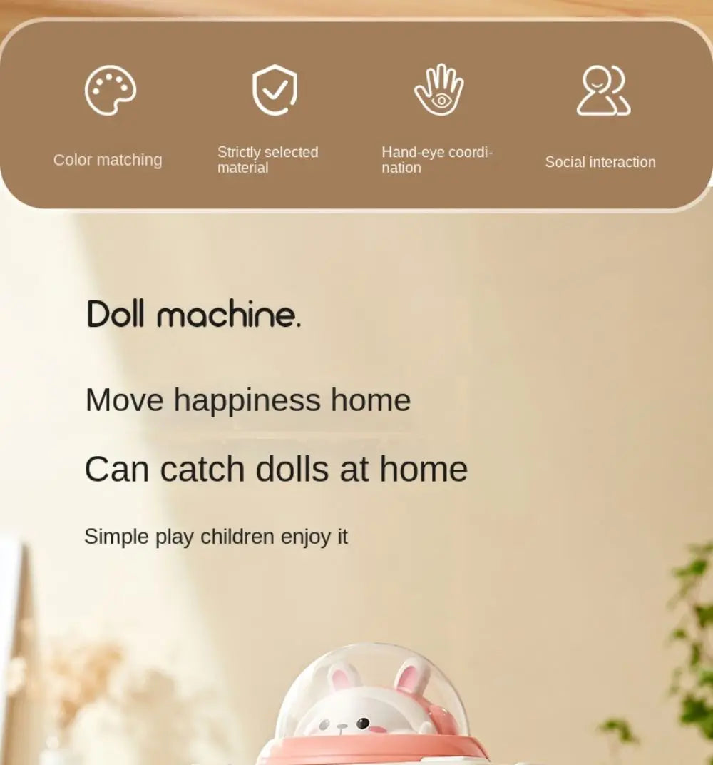 Mini Claw Machine Toy with Lights and Music for Kids