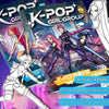 A set of six K-Pop girl group coloring books featuring anime characters in various poses and themes.
