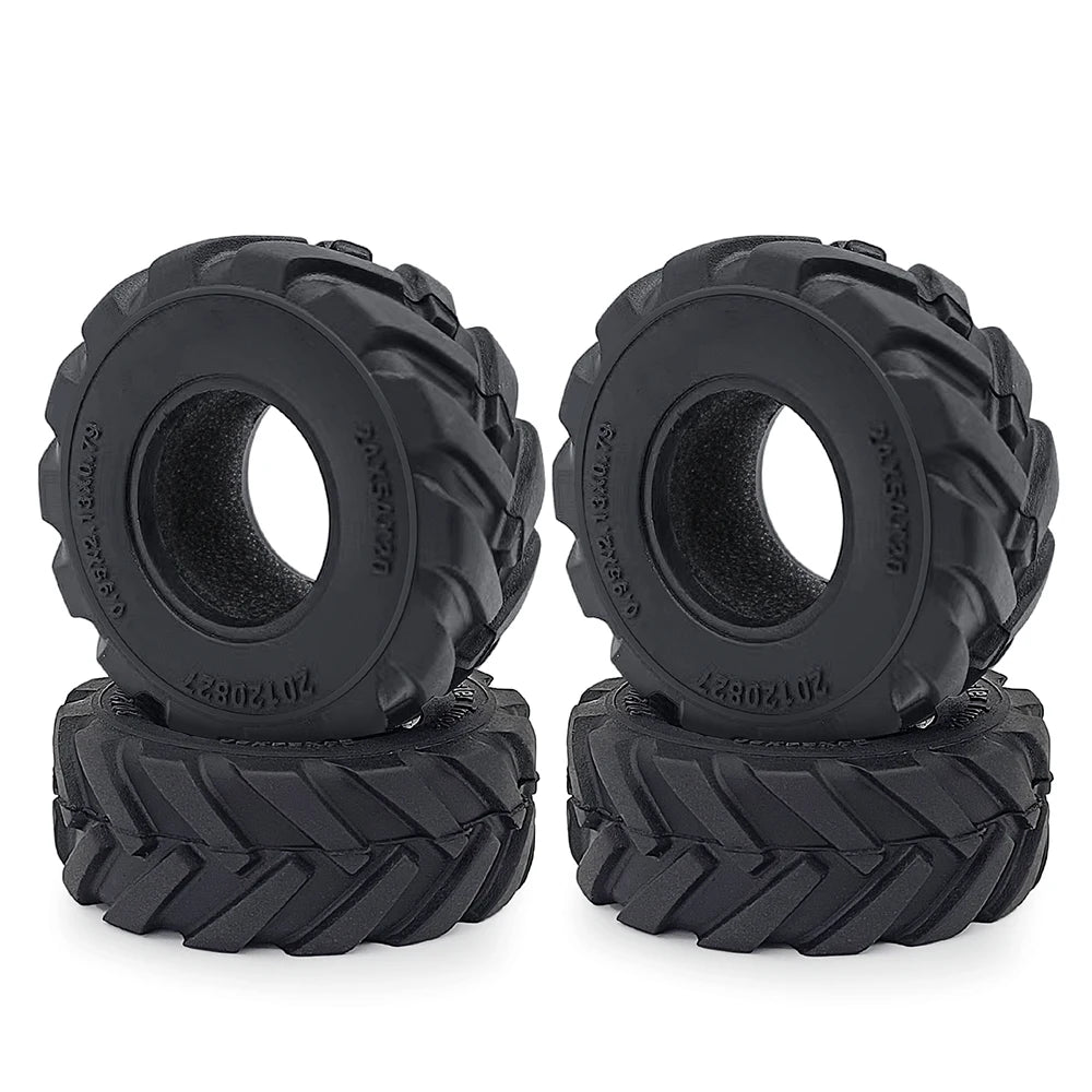 1.0" Mud Terrain Tires for 1/18 & 1/24 RC Crawlers (4-Pack)