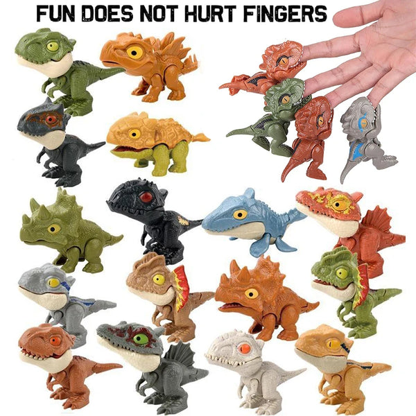 Finger-Biting Dinosaur Toy with Movable Joints