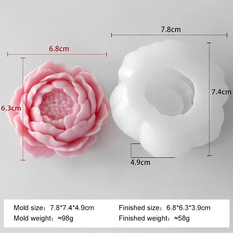Floral Silicone Mold for Candle, Soap & Resin Crafts