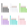 A collection of ultra-fine nail art liner brush sets in various colors including black, silver, green, and pink.