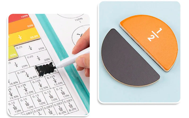 Magnetic Fraction Learning Book Set for Kids