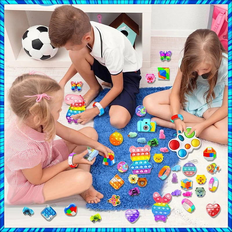 Party Favor Assortment with Snap Bracelets and Fidget Toys