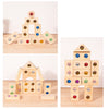 Rainbow Wooden Stacking Blocks with Acrylic Gems