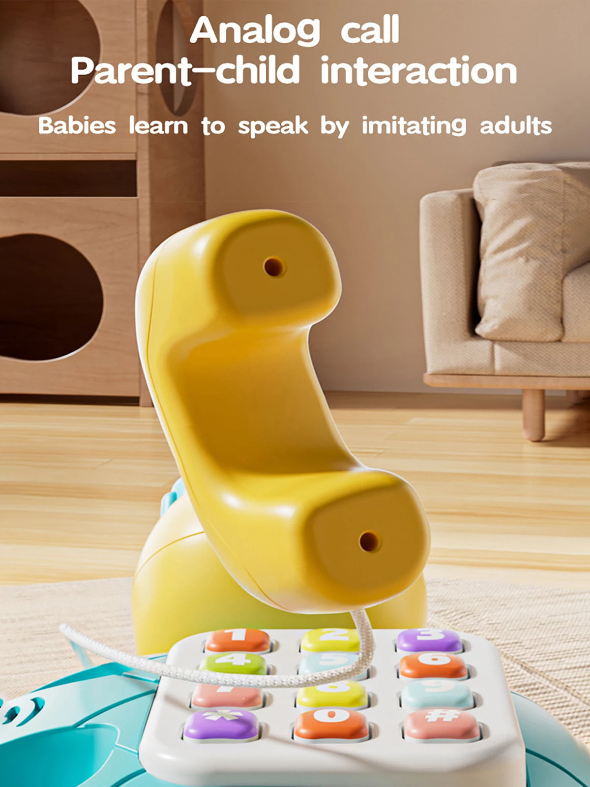 Musical Turtle Crawling Toy with Piano Lights and Baby Phone