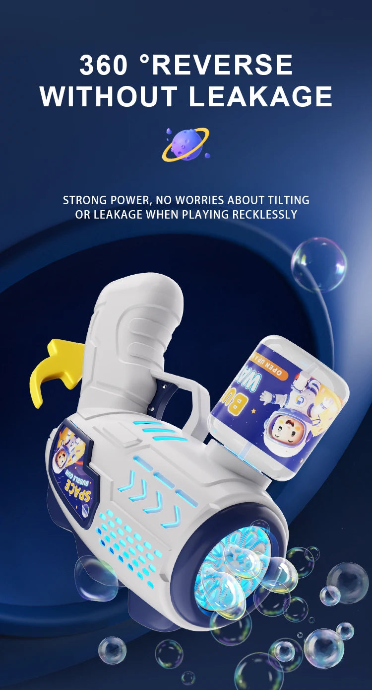 Astronaut Bubble Blaster - Automatic Bubble Machine Gun for Kids
