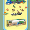 Dinosaur Transport Truck Playset with 12 Figures and 2 Mini Cars