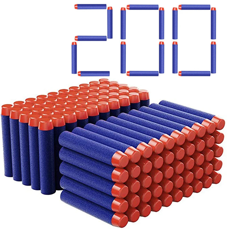 50-Pack Soft Foam Dart Refills for Toy Blasters (7.2cm)