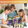 Children building imaginative playtime adventures with a versatile magnetic building blocks set.