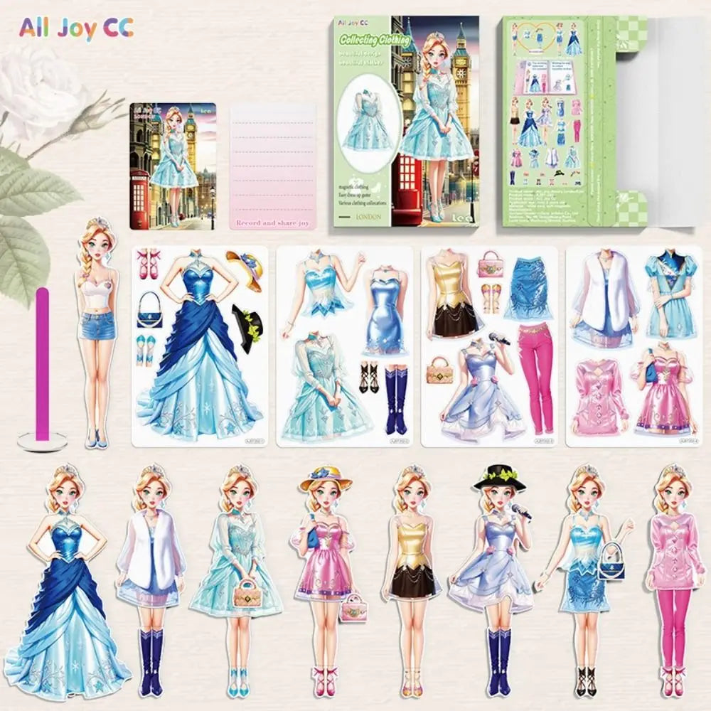 Magnetic Princess Dress-Up Play Set for Creative Girls