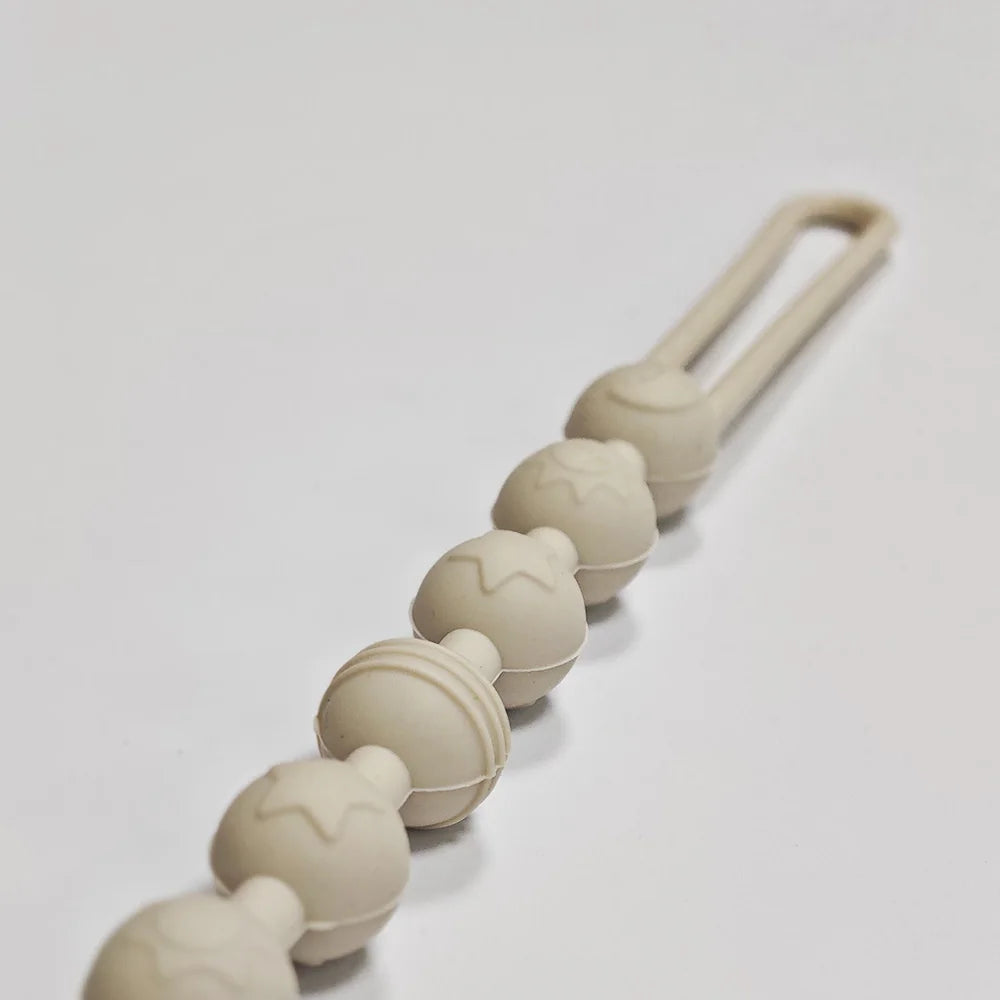 Silicone Baby Pacifier Clip with Teether