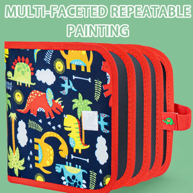 Reusable Erasable Doodle Book for Kids with 12 Watercolor Pens