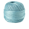 A ball of light blue 100% cotton crochet thread for tatting and embroidery.