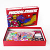 A box of the Magical Athlete racing board game featuring colorful illustrations and text.