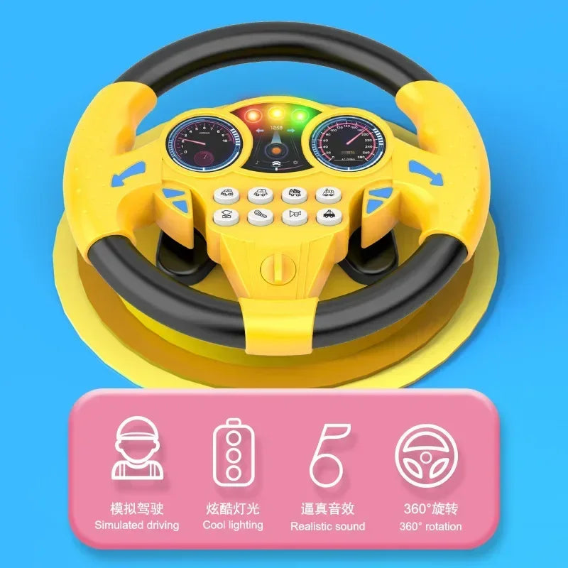 Interactive Steering Wheel Toy with Lights & Sounds for Toddlers