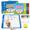 A set of preschool writing workbooks and an alphabet tracing notebook for children ages 3-6