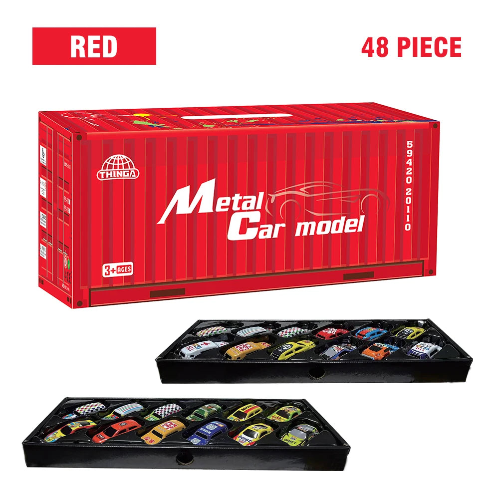 Mini Pull-Back Toy Car Set with Storage Case