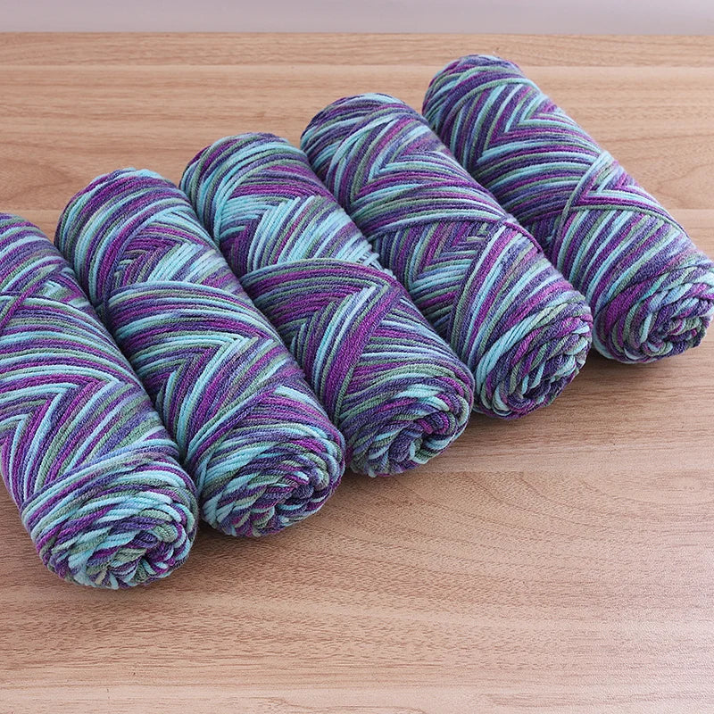 Multicolor Gradient Dyed Acrylic Yarn for Knitting & Crochet
