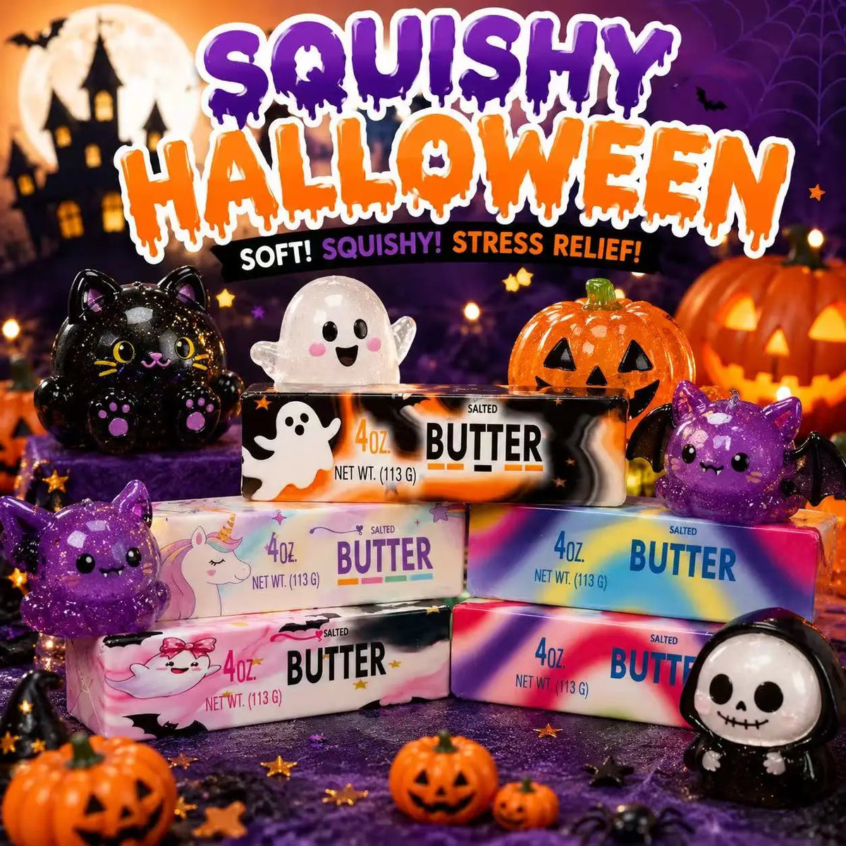 Slow-Rising Butter Squishy Toy – Stress Relief & Sensory Fidget