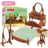 Forest Animal Miniature Dollhouse Furniture Set – 1/12 Scale Bedroom, Kitchen & Bathroom Decor