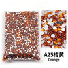 Bag of A25 orange flat-back resin rhinestones for DIY craft and nail art