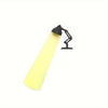 A yellow cartoon desk lamp bookmark with a black adjustable arm.