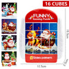 A red and white rotating puzzle cube featuring a Christmas theme with Santa and reindeer.