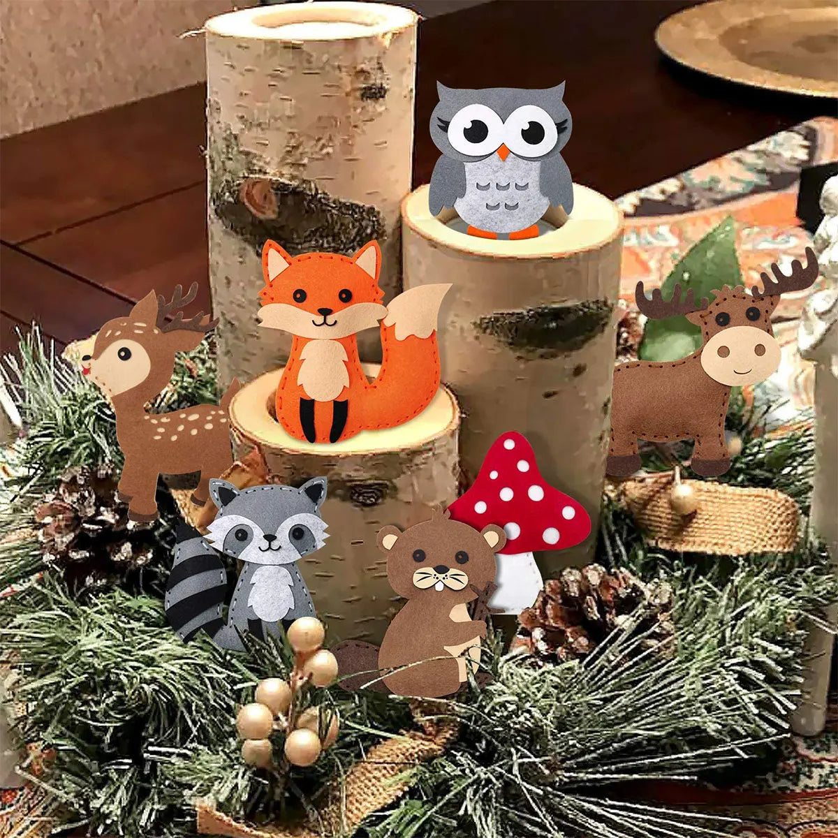 DIY Felt Sewing Craft Kit for Kids – Forest Creatures Plush Toy Making Set