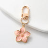 Floral Enamel Keychains with Vibrant Plant Designs