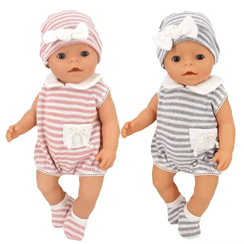 Doll Outfit Set with Hat for 17-43 cm Baby Dolls