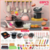 Kids Pretend Play Kitchen Set with Pots and Play Food