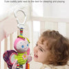 Soft Hanging Baby Rattle with Sensory Cartoon Plush Toy for Stroller and Crib