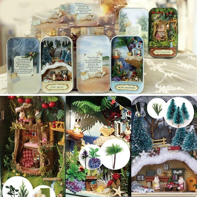 Nostalgic Wooden Box Theater Dollhouse Miniature Kit