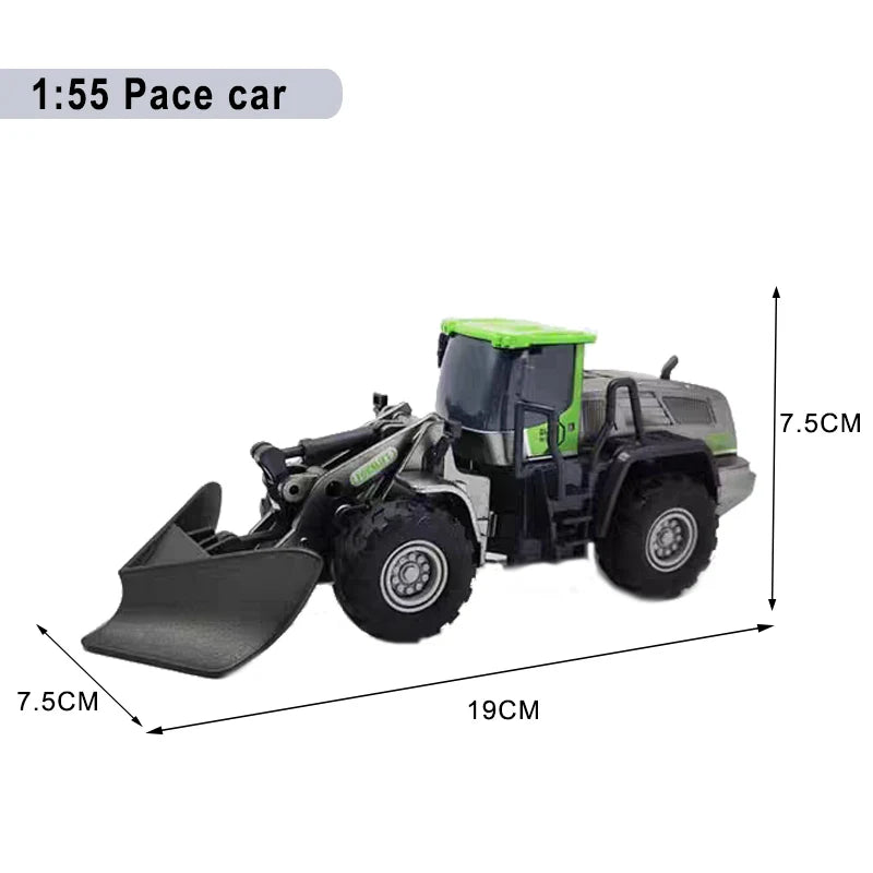 Diecast Engineering Vehicle Set for Kids - 4-Piece Construction Toy Collection