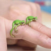 Cute Green Tree Frog Adjustable Ring
