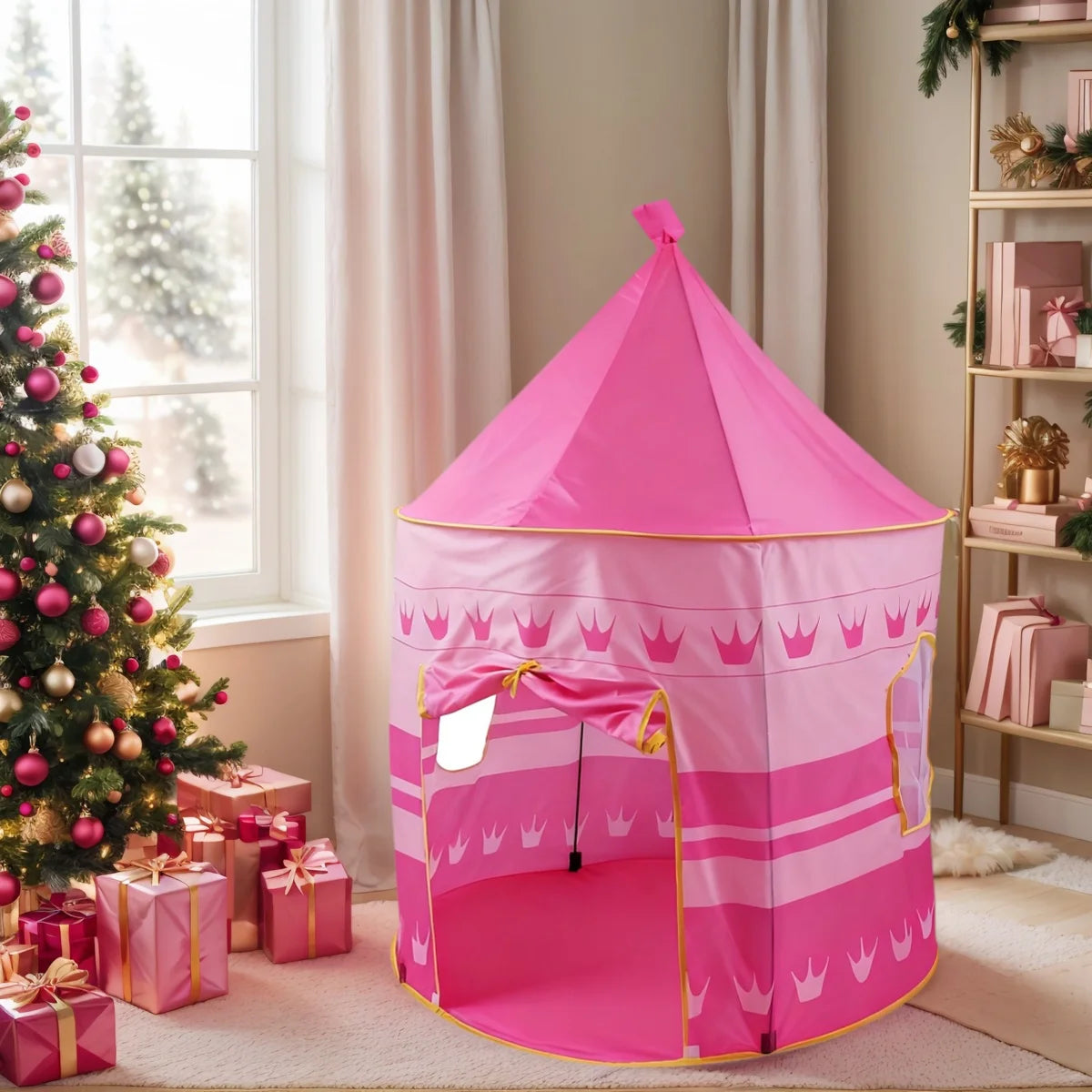 Kids' Pop-Up Play Tent – Portable Fairy Tale Castle