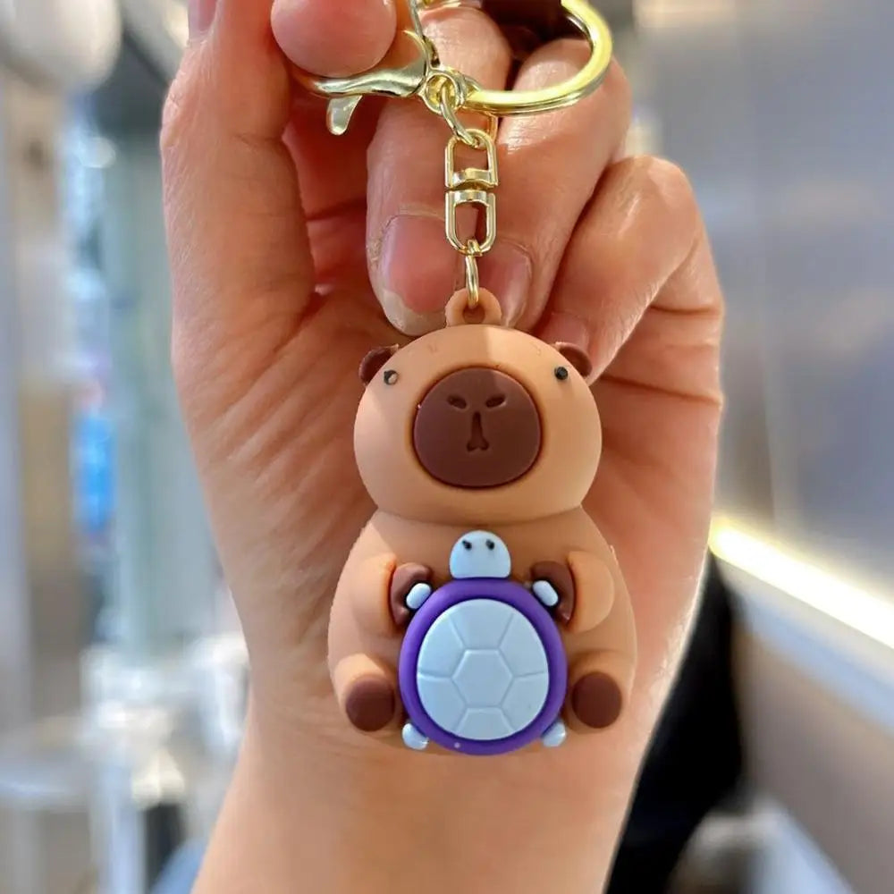 Cute Capybara Keychain Charm – Soft PVC Pendant for Bags, Phones & Keys