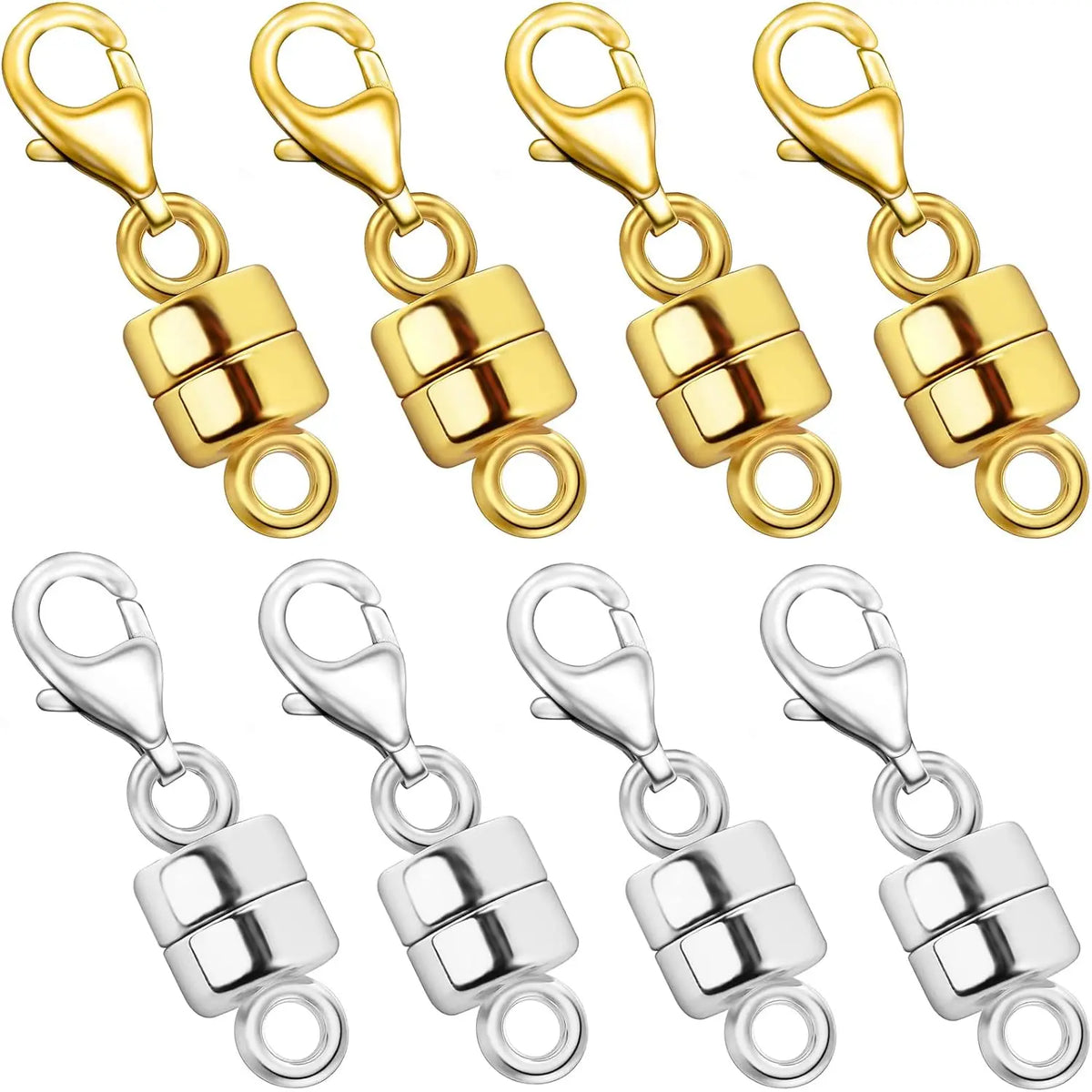 Magnetic Necklace Clasp Converter with Lobster Claw – 14K Gold & Silver Plated