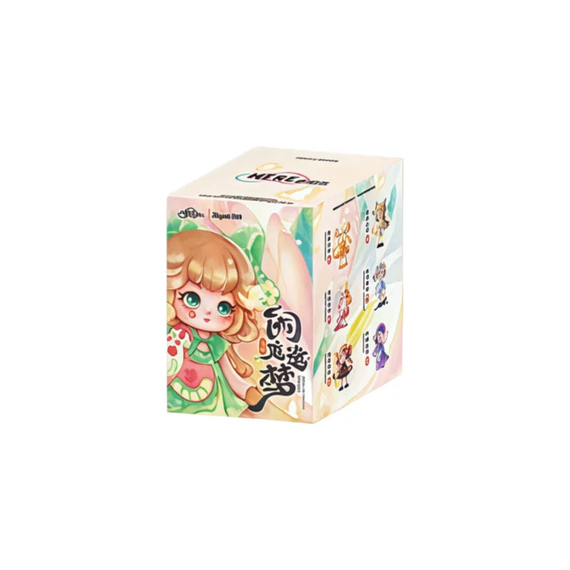 A box for a collectible figurine featuring an anime-style girl with pink hair and butterfly elements.