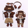 Retro Leather Jacket for 15/17cm Labubu Dolls