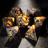Premium 7-Piece Frosted Gemstone Polyhedral Dice Set for Tabletop RPGs