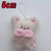 Adorable Plush Cartoon Keychain – Soft Pink Mini Pendant