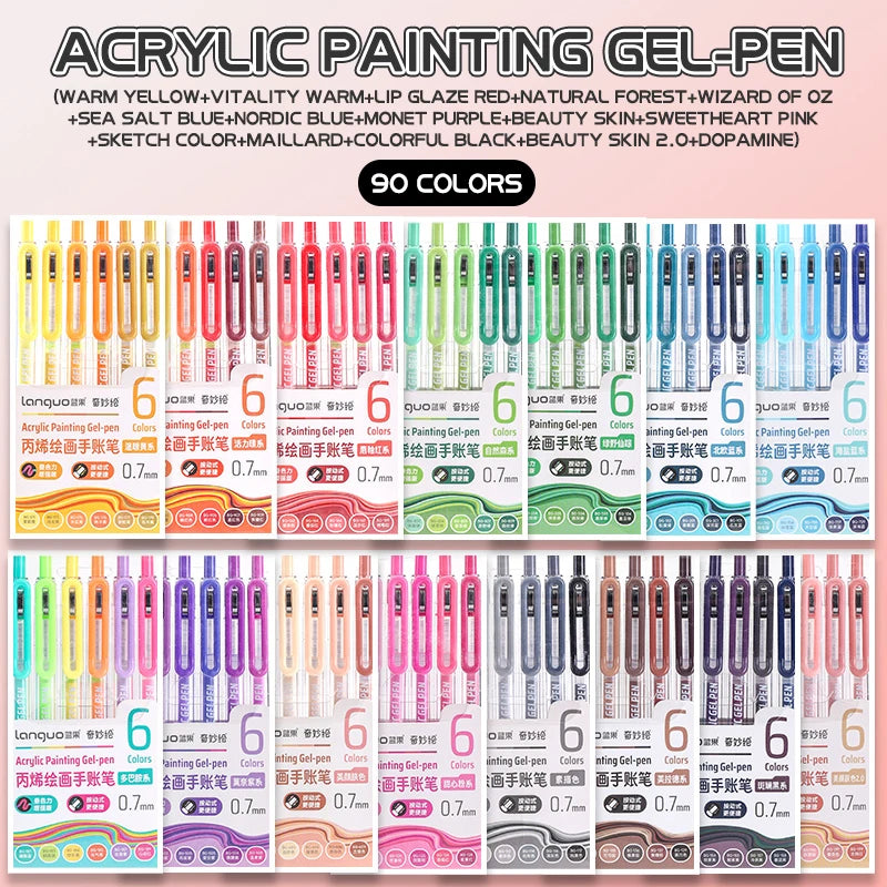 12 Color Acrylic Gel Pen Set